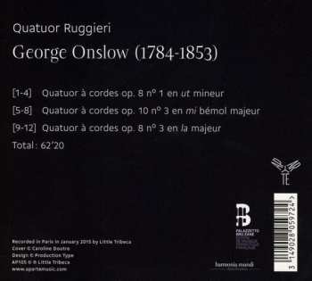 CD George Onslow: Quatuors A Cordes