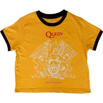 Merch Queen: Női Crop Top Face It Alone Crest
