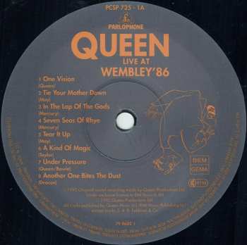 2LP Queen: Live At Wembley '86