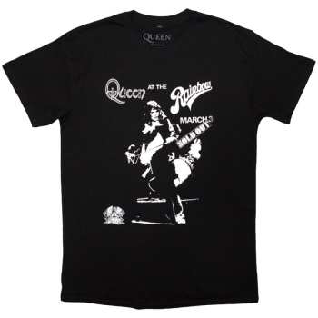 Merch Queen: Queen Unisex T-shirt: Live Rainbow (black) (small) S