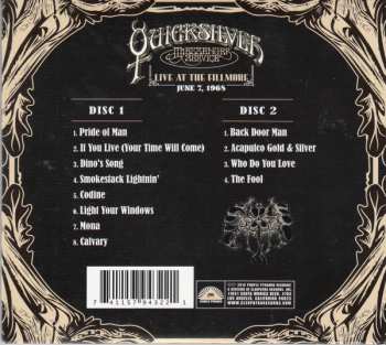 LP Quicksilver Messenger Service: Live At The Fillmore June 7, 1968