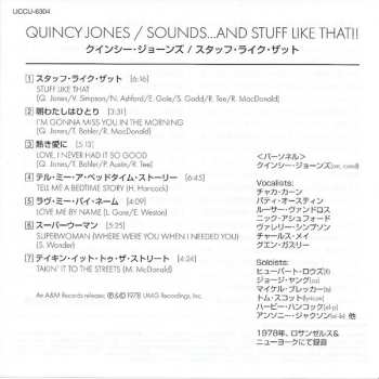 CD Quincy Jones: Sounds ... And Stuff Like That!!