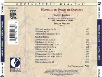 CD Rachel Barton Pine: Homage To Sarasate