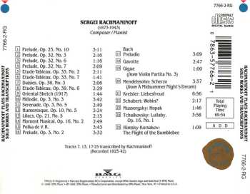 CD Sergei Vasilyevich Rachmaninoff: Rachmaninoff Plays Rachmaninoff (Solo Works And Transcriptions)