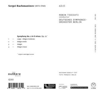 CD Sergei Vasilyevich Rachmaninoff: Symphony No. 2