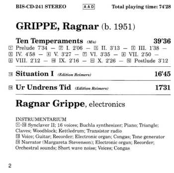 CD Ragnar Grippe: Ten Temperaments / Situation 1 / Ur Undrens Tid