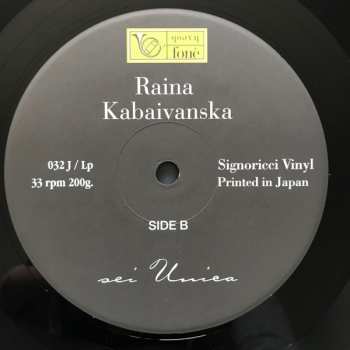 LP Raina Kabaivanska: Sei Unica LTD