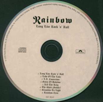 CD Rainbow: Long Live Rock 'N' Roll