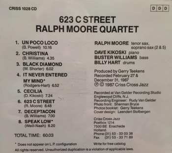 CD Ralph Moore Quartet: 623 C Street