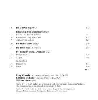 CD Ralph Vaughan Williams: The Song Of Love