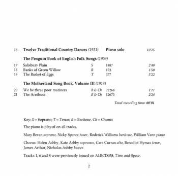 CD Ralph Vaughan Williams: Folk Songs Volume 3