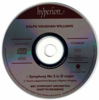 CD Ralph Vaughan Williams: Symphony No 5 / Scenes Adapted From Bunyan's Pilgrim's Progress