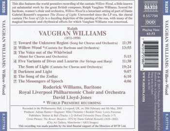 CD Ralph Vaughan Williams: Willow-Wood / The Sons Of Light / Toward The Unknown Region / Five Variants Of Dives And Lazarus