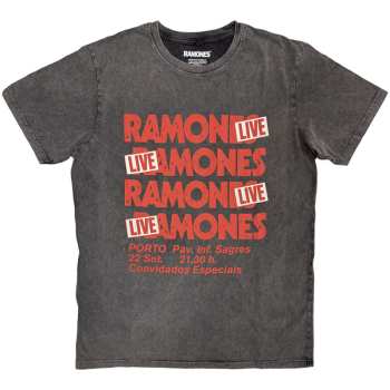 Merch Ramones: Stone Wash Póló Concert