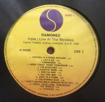 LP Ramones: Triple J Live At The Wireless - Capitol Theatre, Sydney, Australia, July 8, 1980 LTD | NUM