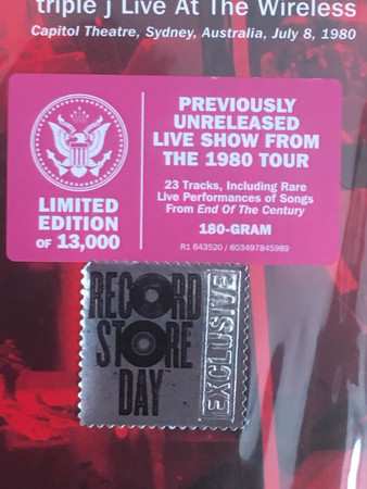 LP Ramones: Triple J Live At The Wireless - Capitol Theatre, Sydney, Australia, July 8, 1980 LTD | NUM