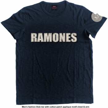 Merch Ramones: Hímzett Póló Logo Ramones & Presidential Seal 