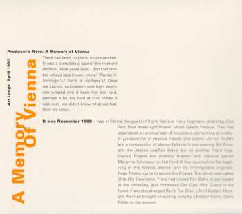 CD Anthony Braxton: A Memory Of Vienna