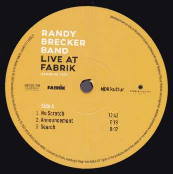 2LP Randy Brecker Band: Live At Fabrik Hamburg 1987