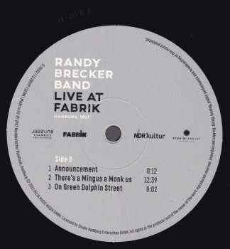 2LP Randy Brecker Band: Live At Fabrik Hamburg 1987