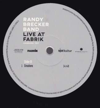 2LP Randy Brecker Band: Live At Fabrik Hamburg 1987