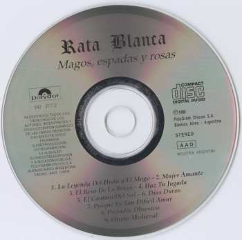 CD Rata Blanca: Magos, Espadas Y Rosas