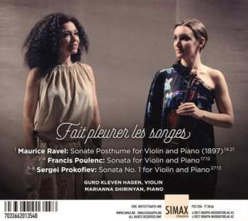 CD Sergei Prokofiev: Fait Pleurer Les Songes