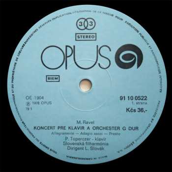 LP Sergei Prokofiev: Piano Concertos (G Major / No. 5 G Major)