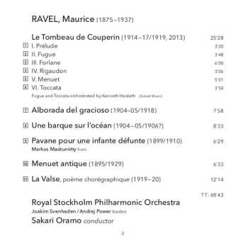 SACD Maurice Ravel: La Valse: Alborada Del Gracioso • Le Tombeau De Couperin • Pavane • Une Barque Sur l'Océan • Menuet Antique