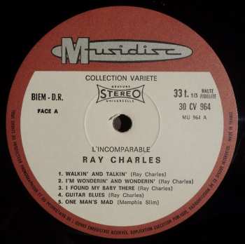 LP Ray Charles: L'Incomparable