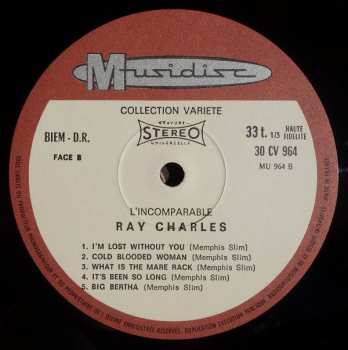 LP Ray Charles: L'Incomparable