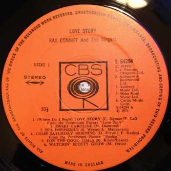 LP Ray Conniff And The Singers: Love Story