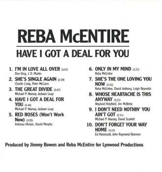 CD Reba McEntire: Have I Got A Deal For You