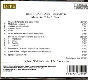 CD Raphael Wallfisch: Music for Cello & Piano