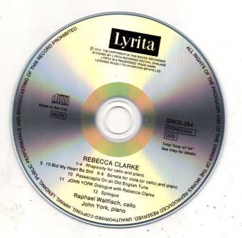 CD Raphael Wallfisch: Music for Cello & Piano