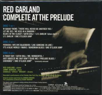 3CD/Dobozkészlet Red Garland: Complete At The Prelude LTD