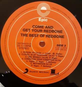 2LP Redbone: Come And Get Your Redbone The Best Of Redbone