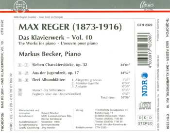 CD Max Reger: Das Klavierwerk Vol. 10