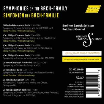 CD Berliner Barock Solisten: Symphonies of the Bach-Family