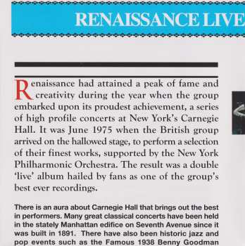 2CD Renaissance: Live At The Carnegie Hall DIGI