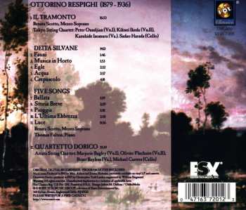 CD Renata Scotto: Respighi. "Il Tramonto","Deita Silvane", 5 canciones