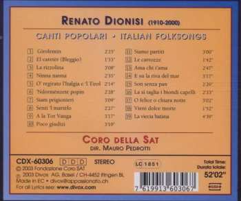 CD Renato Dionisi: Canti Popolari • Italian Folksongs