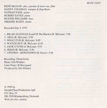 CD René McLean Sextet: Watch Out