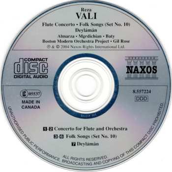 CD Reza Vali: Flute Concerto / Deylámân / Folk Songs (Set No. 10)