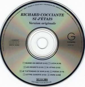 CD Riccardo Cocciante: Si J'étais (Version Originale)