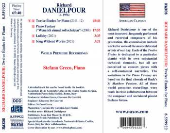 CD Richard Danielpour: Twelve Études For Piano