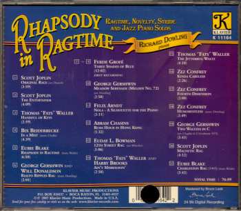 CD Richard Dowling: Rhapsody In Ragtime: Ragtime Novelty Stride And Jazz Piano Solos