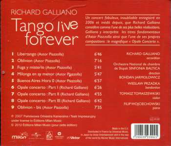CD Richard Galliano: Tango Forever Live