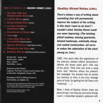 2CD Richard Hell & The Voidoids: Destiny Street (Complete)