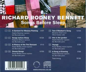 CD Richard Rodney Bennett: Songs Before Sleep